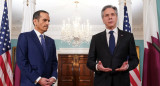 Antony Blinken junto al Primer Ministro de Qatar. Foto: Reuters