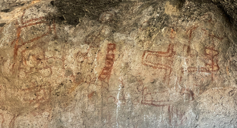 Descubrieron las pinturas rupestres antiguas  en una cueva de la Patagonia. Foto: Reuters.