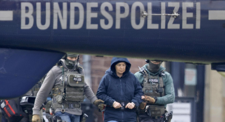 Detención de Daniela Klette, terrorista buscada en Alemania. Foto: EFE.