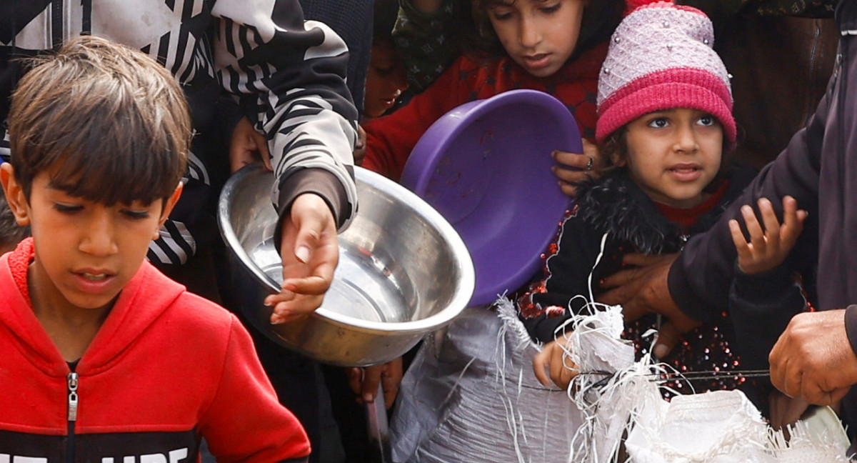 Hambre en Gaza. Foto: Reuters