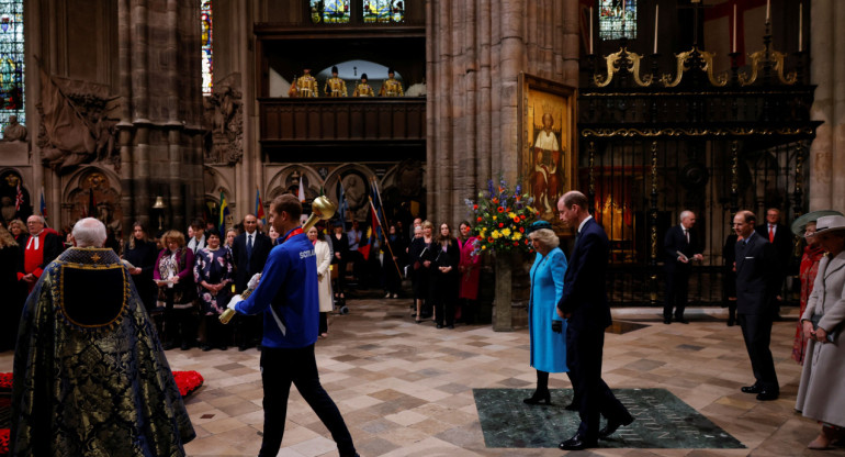 Día de la Commonwealth, la Reina Camila y el Príncipe William. Foto: Reuters.