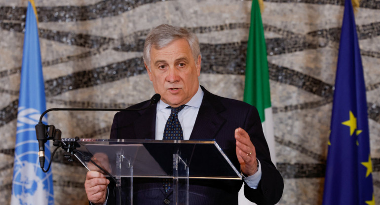 Antonio Tajani, ministro de Exteriores de Italia. Foto: REUTERS.