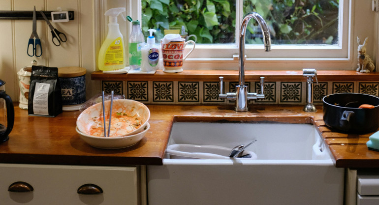 Limpieza, cocina, bacterias. Foto: Unsplash