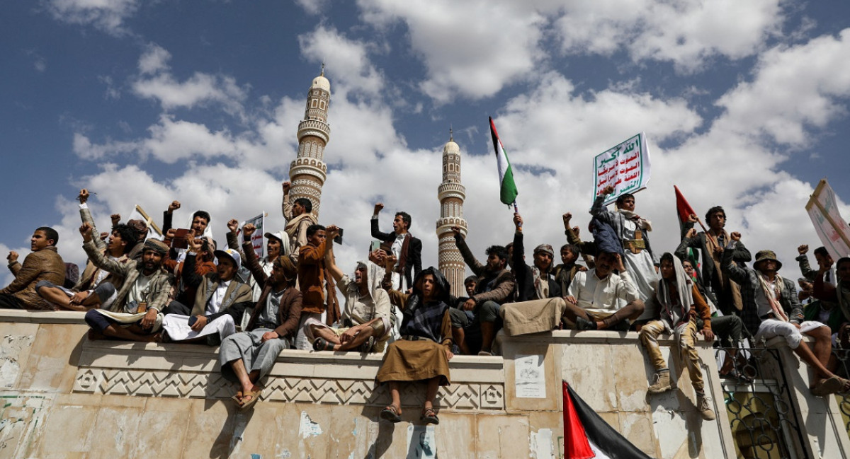 Protestas de palestinos en Gaza. Foto: Reuters.