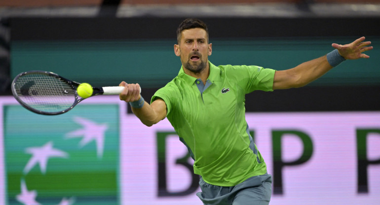 Novak Djokovic en Indian Wells. Foto: REUTERS.