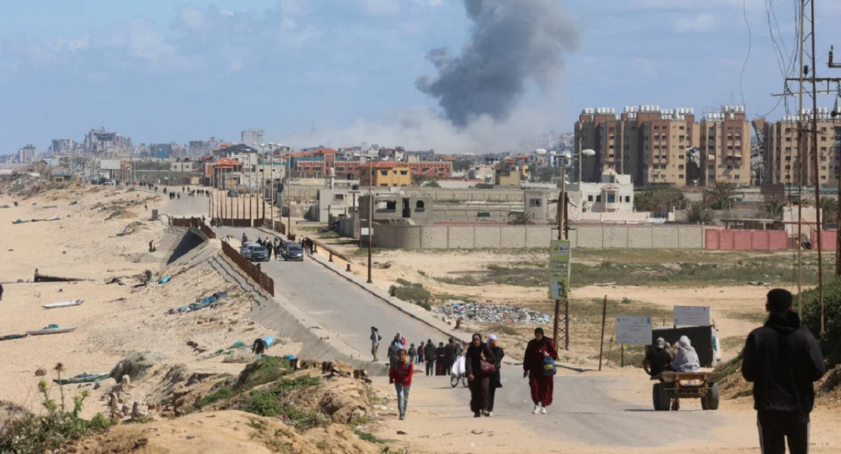 Ayuda humanitaria entra a Gaza. Foto: NA.