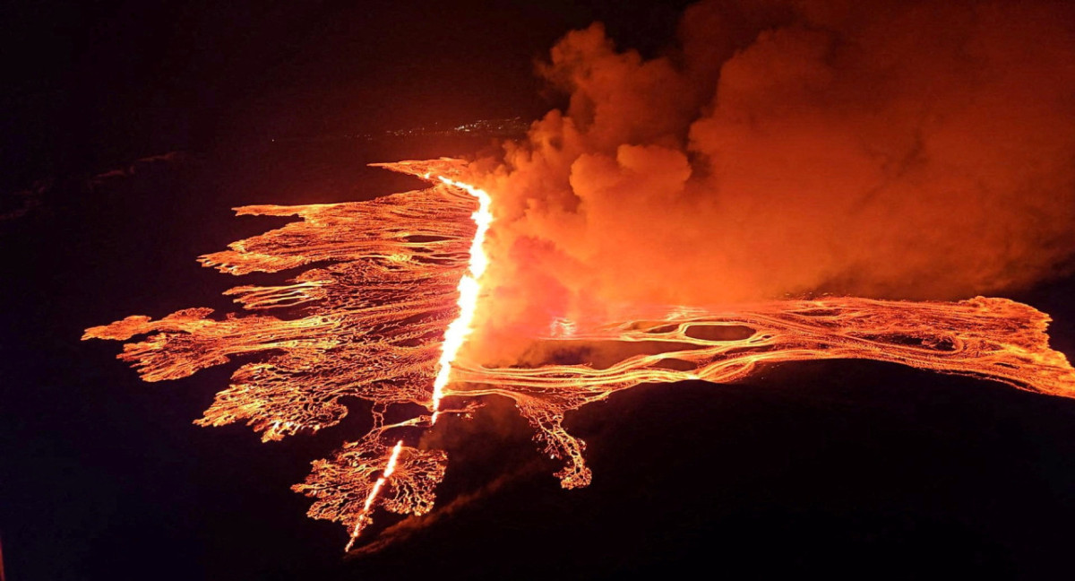 Volcán en Islandia. Foto: Reuters.