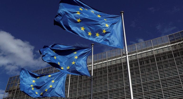 Banderas de la Unión Europea. Foto: Reuters.