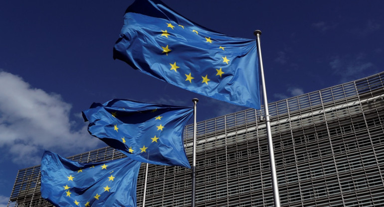 Banderas de la Unión Europea. Foto: Reuters.