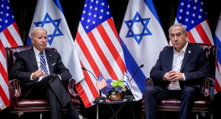 Joe Biden y Benjamin Netanyahu. Foto: Reuters.