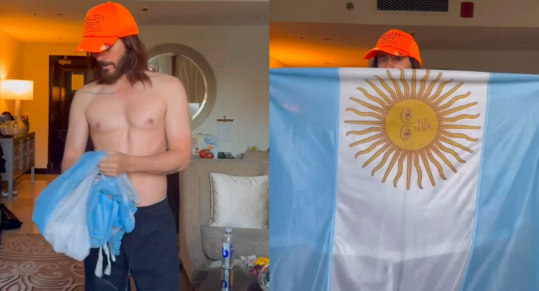 Jared Leto se despidió de Argentina. Foto: captura video.