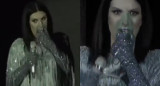 Laura Pausini pidió oxígeno. Foto: captura video.