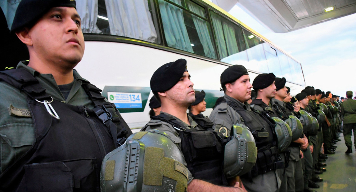 Fuerzas federales en Rosario. Foto: NA.
