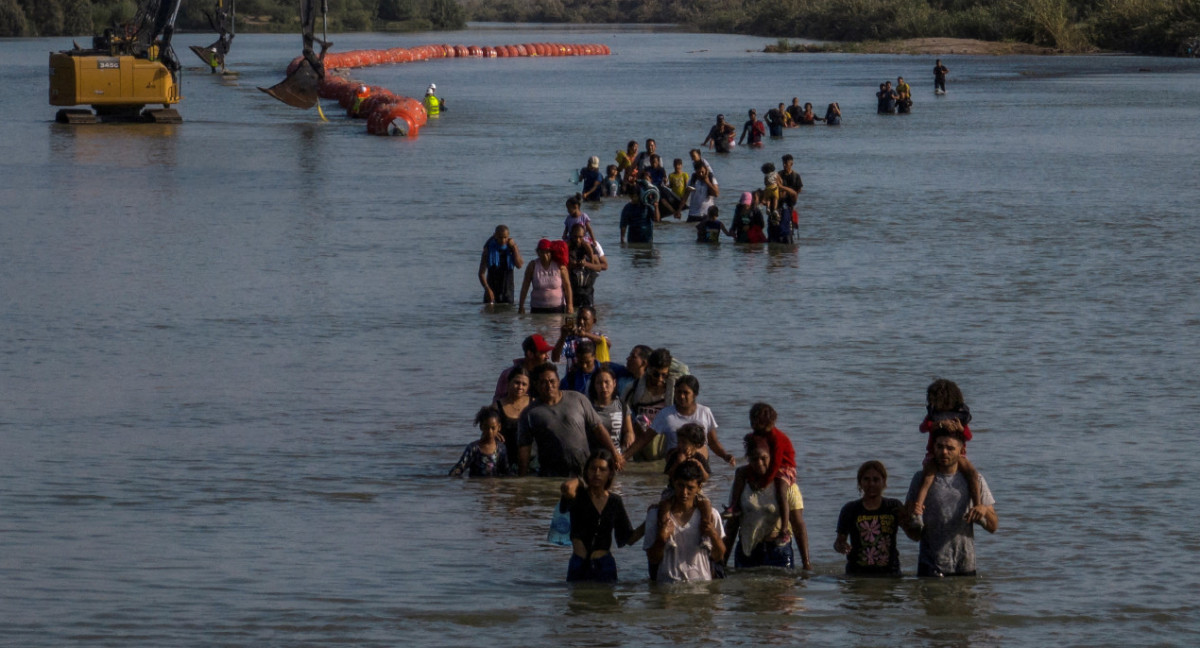 Migrantes en Texas. Foto: Reuters