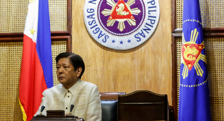 Ferdinand Marcos, presidente de Filipinas. Foto: Reuters.