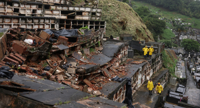 Graves daños en Brasil por las tormentas. Foto: Reuters