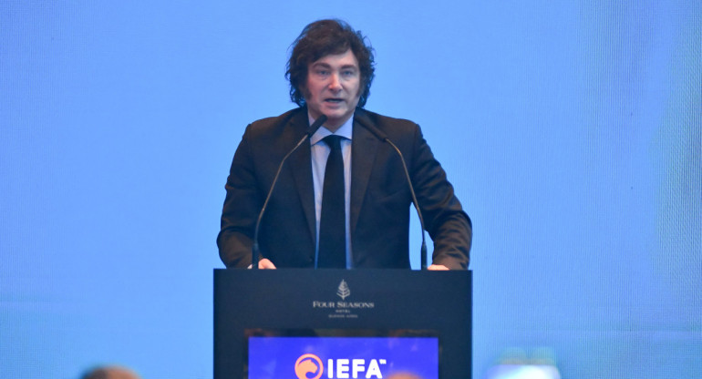 Javier Milei en el IEFA Latam Forum. Foto: NA.