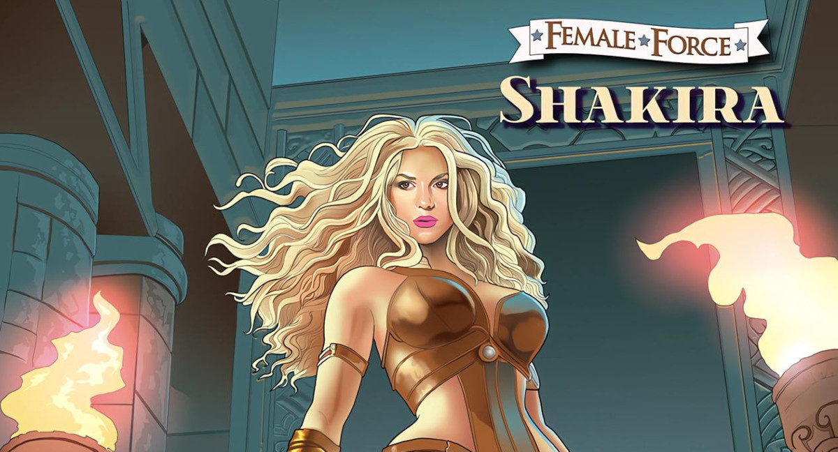 Shakira por la serie "Female Force". Foto: EFE