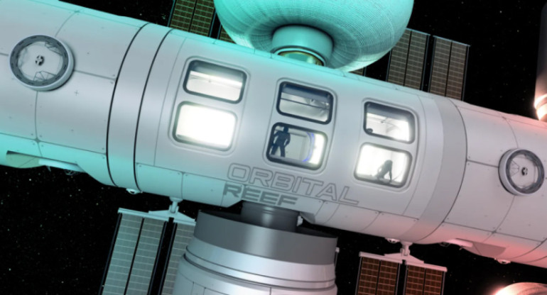 Así será Orbital Reef, la estación espacial que Jeff Bezos planea construir con NASA. Foto: Blue Origin.