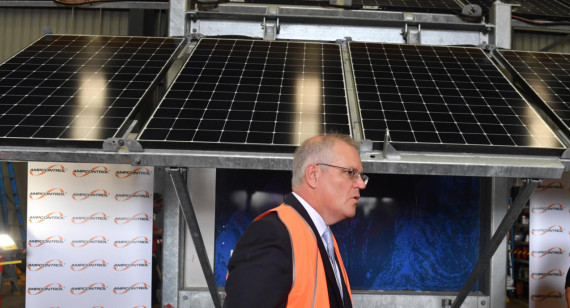 Fábrica de paneles solares en Nueva Gales del Sur, Australia. Foto: EFE.