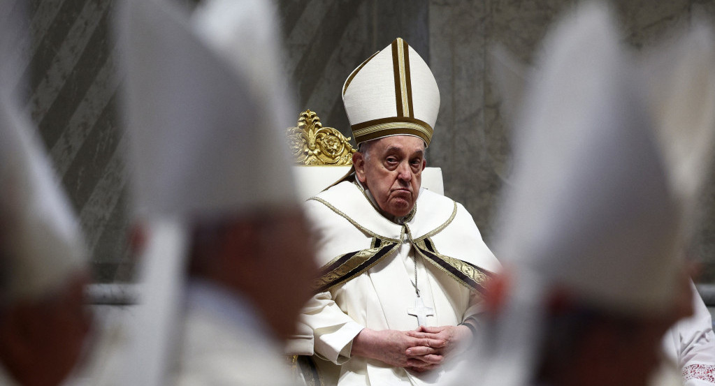 Papa Francisco en la misa del Jueves Santo. Foto: Reuters.