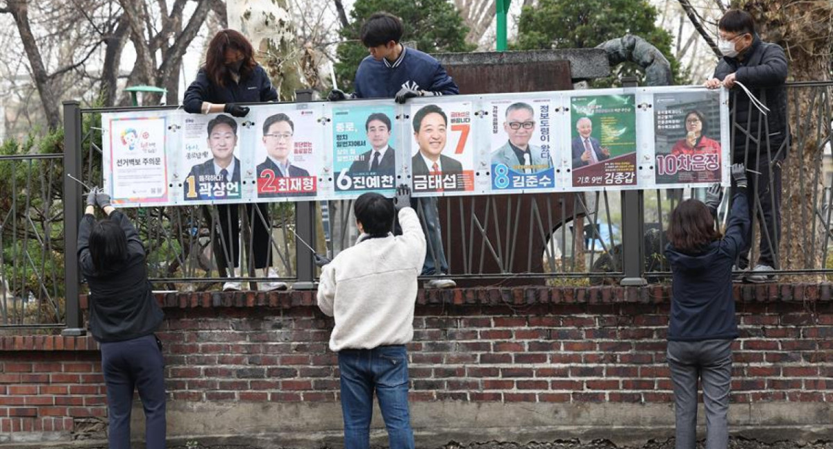 Elecciones parlamentarias en Corea del Sur. Foto: EFE.