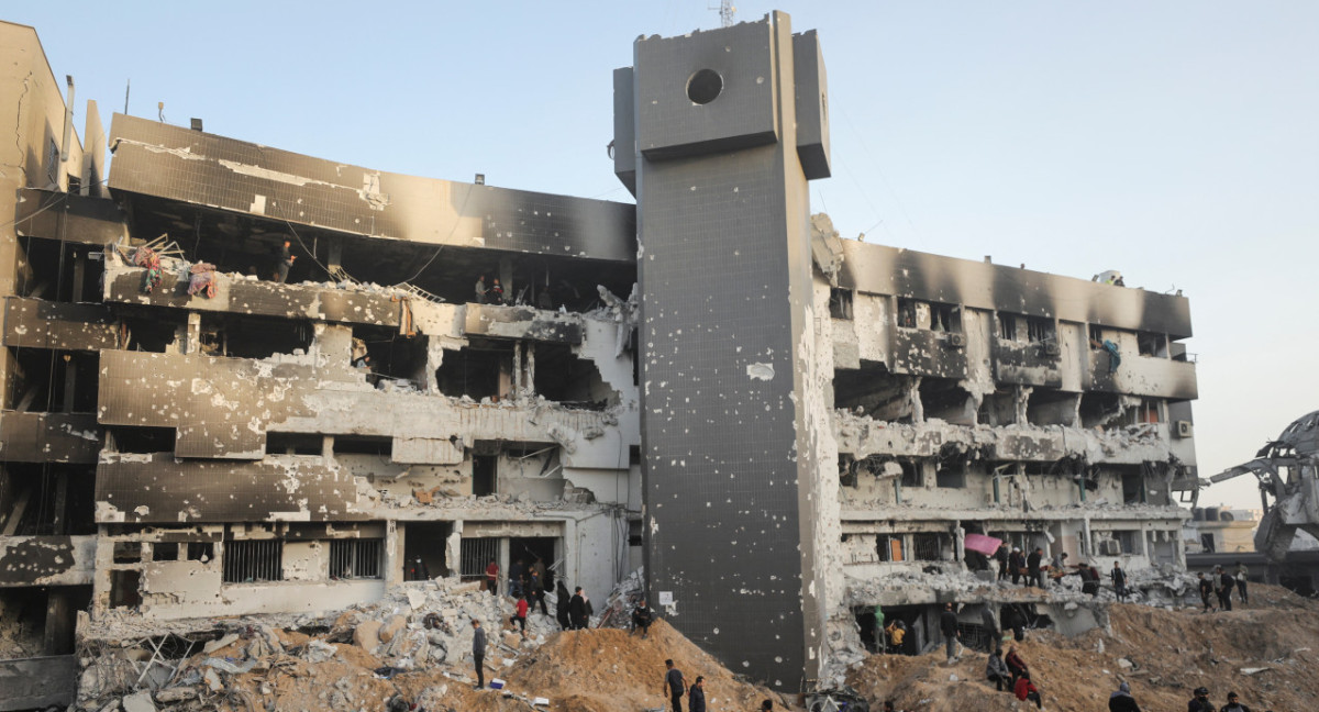 Destrucción del hospital Al Shifa, Franja de Gaza. Foto: Reuters.