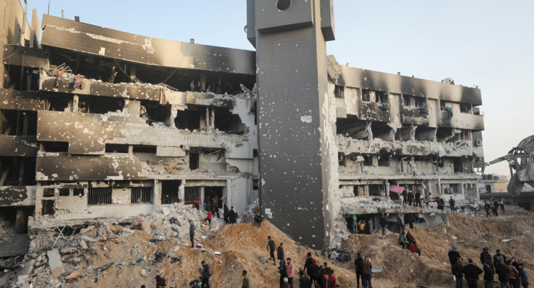 Destrucción del hospital Al Shifa, Franja de Gaza. Foto: Reuters.