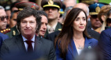 Jorge Macri, Javier Milei y Victoria Villaruel. Foto: Reuters.