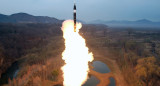 Corea del Norte lanzó un misil balístico al mar de Japón. Foto: Reuters.