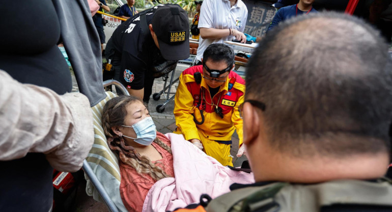 Operativo rescate en Taiwán. Foto: EFE