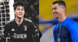 Matías Soulé y Cristiano Ronaldo. Fotos: Instagram.