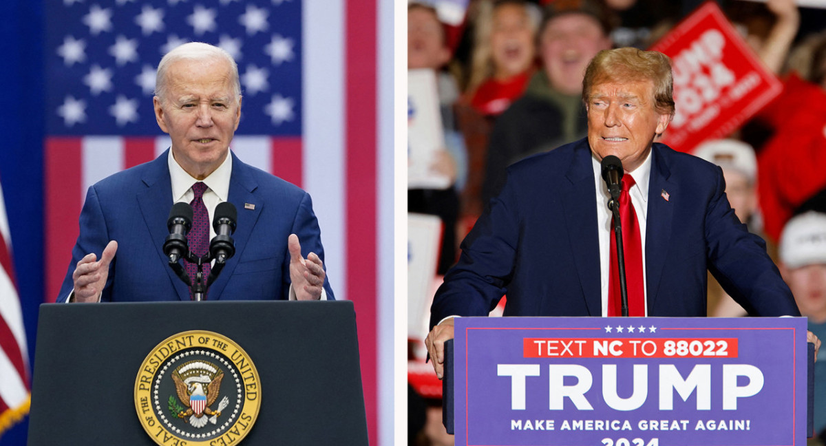 Joe Biden y Donald Trump, EEUU. Foto: Reuters