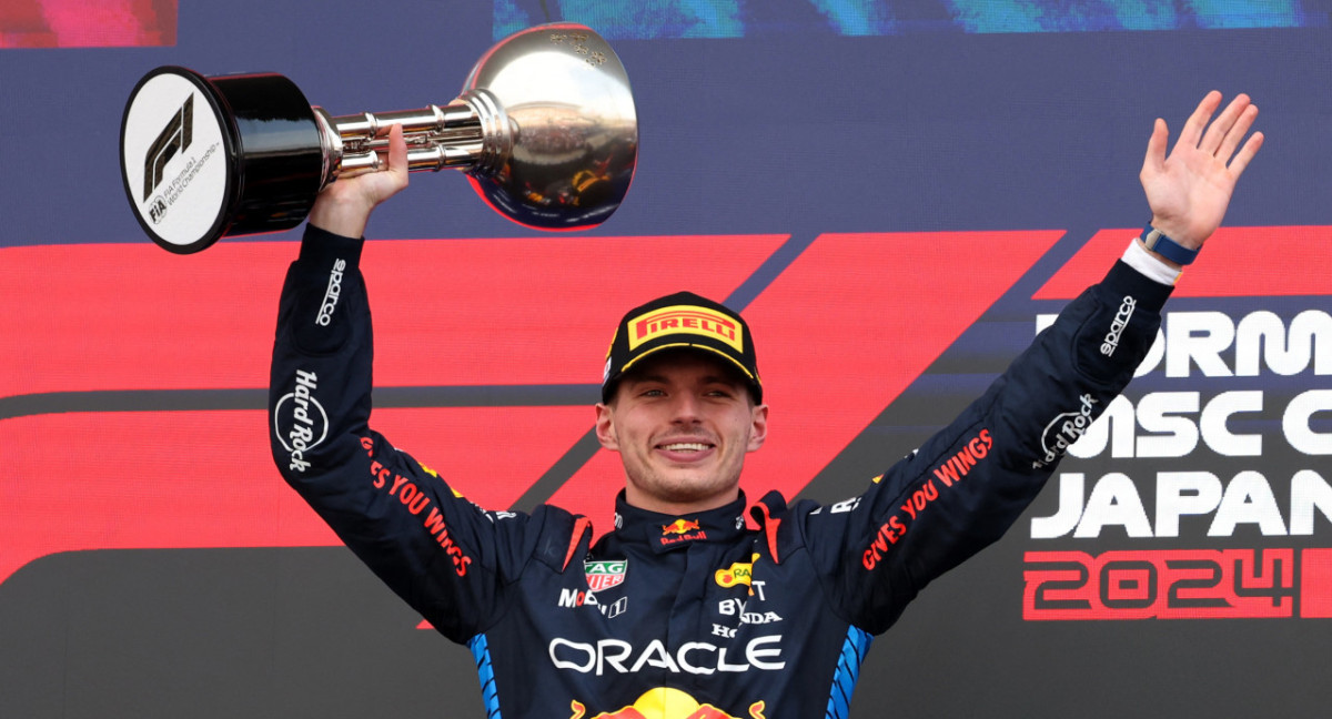 Verstappen consiguió su tercer triunfo en el Gran Premio de Japón. Foto: Reuters.