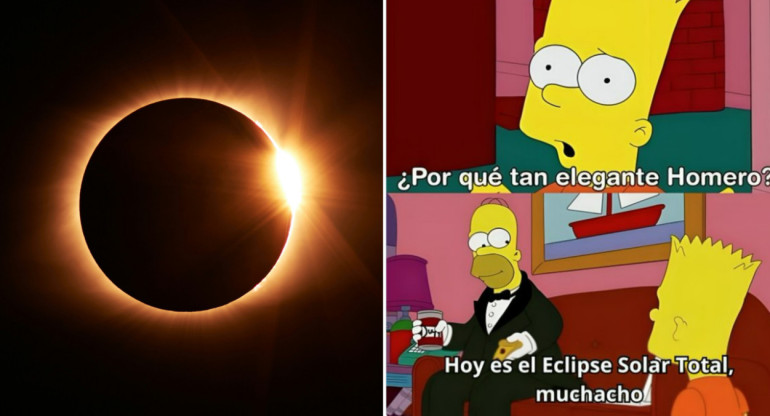 Memes sobre el eclipse solar. Foto: X.