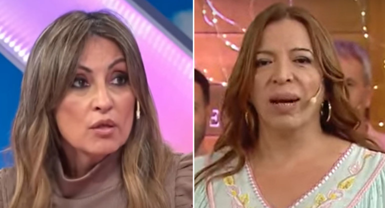 Marcela Tauro y Lizy Tagliani. Fotos: captura América TV - Telefe.