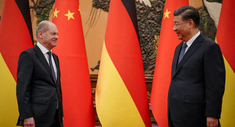 Olaf Scholz y Xi Jinping. Foto: Reuters.