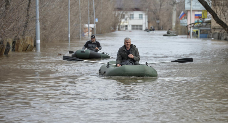 Inundaciones en Oremburgo, Rusia. Foto: EFE.