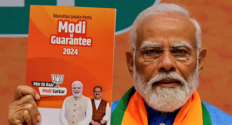 Narendra Modi, primer ministro de India. Foto: Reuters