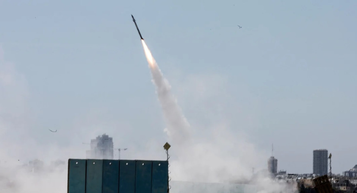 Lanzamiento de misil por parte de Israel. Foto: NA
