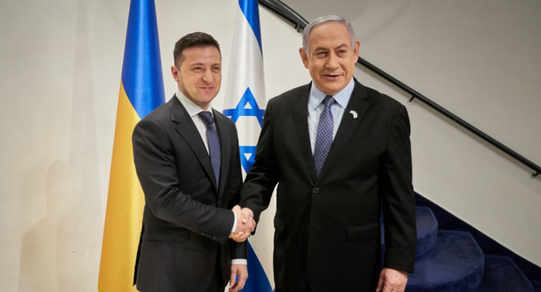 Foto archivo de Volodimir Zelenski y Benjamín Netanyahu. Foto: president.gov.ua