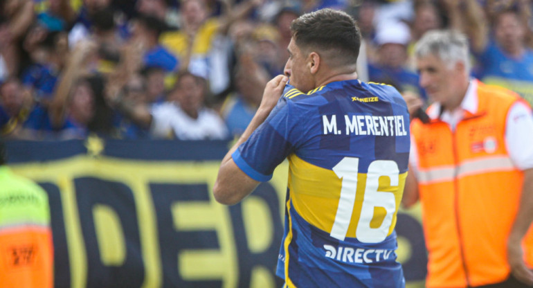 Miguel Merentiel; River vs Boca, Copa de la Liga. Foto: NA