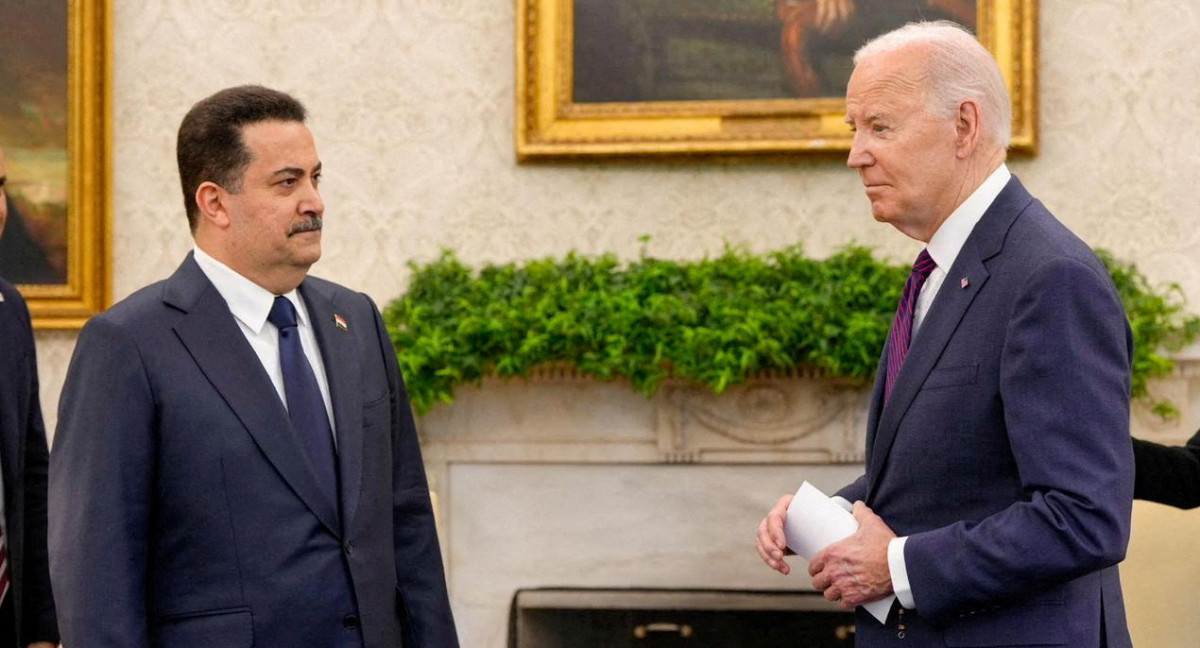 Reunión entre  Mohammed Shia al-Sudani y Joe Biden. Foto: Reuters