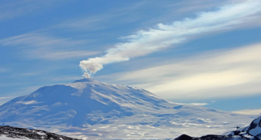 El volcán Erebus. Foto: X