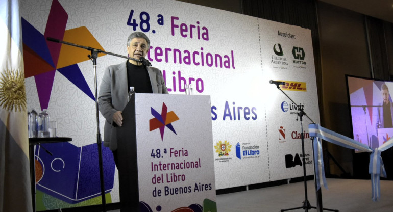 Jorge Macri en la Feria del Libro. Foto: X @jorgemacri