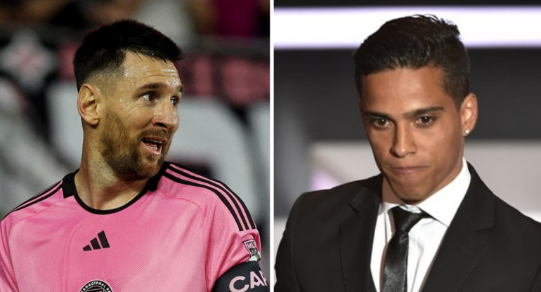 Lionel Messi y Wendell Lira. Foto: Reuters - Instagram @wendelllira.