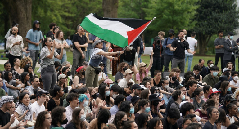 Protestas propalestinas en las universidades de EEUU. Foto: Reuters