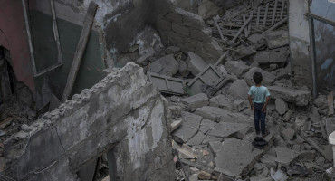 Debris in the Gaza Strip.  Photo: EFE.