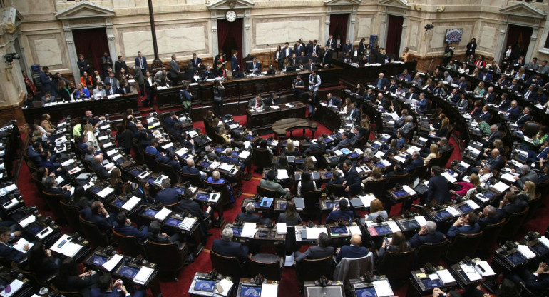 Debate en Diputados por la Ley Bases. Foto: NA