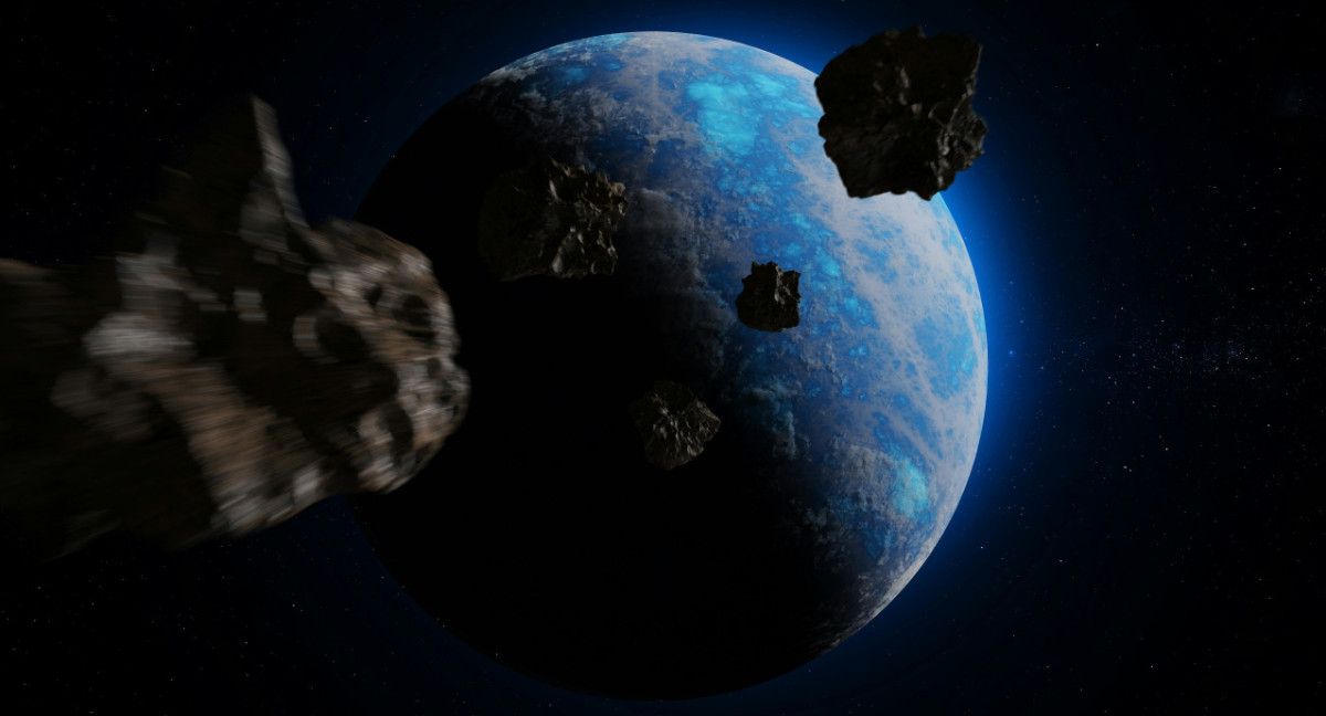 Un asteroide rumbo a la Tierra. Foto: Unsplash
